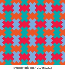 Geometric vector modern tessellation seamless pattern. Perfect for textile, pillow print, fabrics and wallpaper. Eps10.