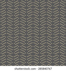 Geometric vector ornament with triangles. Seamless abstract texture with golden dots for wallpapers and background