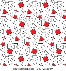 Geometric vector pattern in 80s style