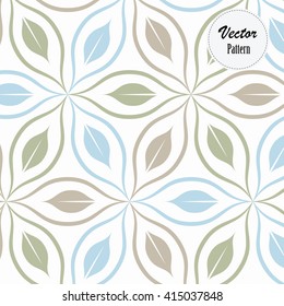 geometric vector pattern, abstract flower petal in pastel color