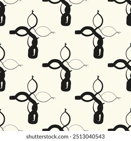 Padrão de vetor geométrico. Imagem abstrata para papéis de parede e fundos. Ornamento preto e branco.