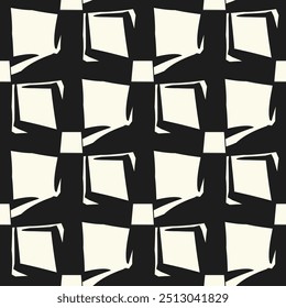 Geometric vector pattern. Abstract picture for wallpapers and backgrounds. Black and white ornament.