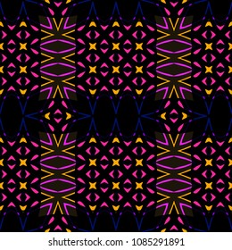 Geometric vector pattern. Abstract texture for print, cloth design, wallpaper, carpet, puzzles, posters or fliers.