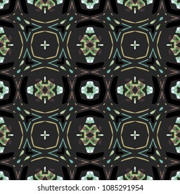 Geometric vector pattern. Abstract texture for print, cloth design, wallpaper, carpet, puzzles, posters or fliers.