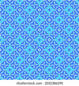 Geometrisches Vektormuster mit Aquamarine und blauen Farben. abstrakter Ornament für Wallpaper und Hintergründe.