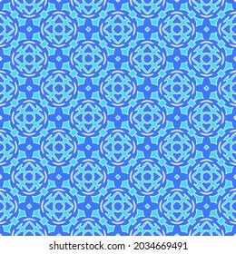 Geometric vector pattern with Aquamarine and blue colors. abstract ornament for wallpapers and backgrounds.