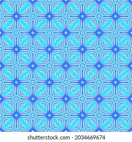 Geometric vector pattern with Aquamarine and blue colors. abstract ornament for wallpapers and backgrounds.