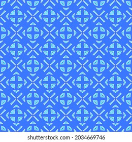 Geometric vector pattern with Aquamarine and blue colors. abstract ornament for wallpapers and backgrounds.