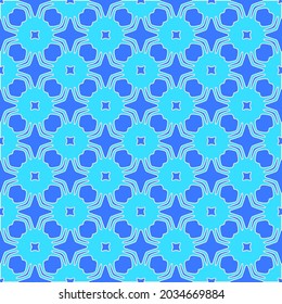 Geometrisches Vektormuster mit Aquamarine und blauen Farben. abstrakter Ornament für Wallpaper und Hintergründe.