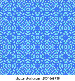 Geometrisches Vektormuster mit Aquamarine und blauen Farben. abstrakter Ornament für Wallpaper und Hintergründe.