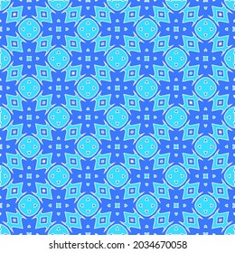 Geometrisches Vektormuster mit Aquamarine und blauen Farben. abstrakter Ornament für Wallpaper und Hintergründe.