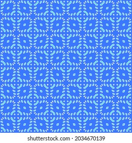 Geometric vector pattern with Aquamarine and blue colors. abstract ornament for wallpapers and backgrounds.