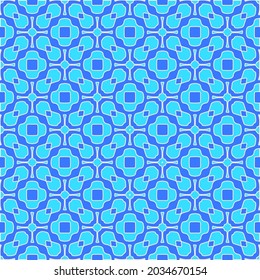 Geometric vector pattern with Aquamarine and blue colors. abstract ornament for wallpapers and backgrounds.