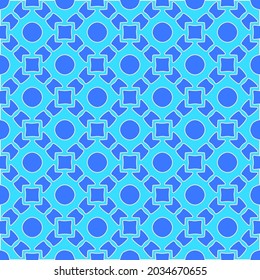 Patrón vectorial geométrico con colores Aquamarina y azul. ornamento abstracto para fondos de escritorio y fondo.