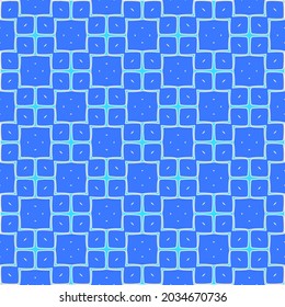 Geometric vector pattern with Aquamarine and blue colors. abstract ornament for wallpapers and backgrounds.