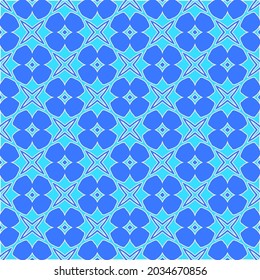 Geometrisches Vektormuster mit Aquamarine und blauen Farben. abstrakter Ornament für Wallpaper und Hintergründe.