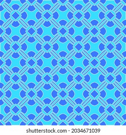 Geometric vector pattern with Aquamarine and blue colors. abstract ornament for wallpapers and backgrounds.
