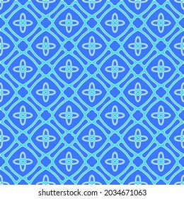 Geometric vector pattern with Aquamarine and blue colors. abstract ornament for wallpapers and backgrounds.