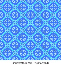 Geometric vector pattern with Aquamarine and blue colors. abstract ornament for wallpapers and backgrounds.