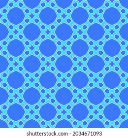 Geometric vector pattern with Aquamarine and blue colors. abstract ornament for wallpapers and backgrounds.