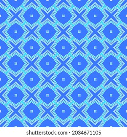 Geometric vector pattern with Aquamarine and blue colors. abstract ornament for wallpapers and backgrounds.