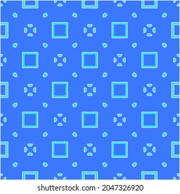 Geometric vector pattern with Aquamarine and blue colors. abstract ornament for wallpapers and backgrounds.