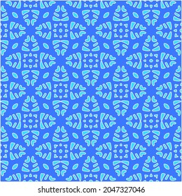 Geometric vector pattern with Aquamarine and blue colors. abstract ornament for wallpapers and backgrounds.
