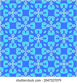 Geometrisches Vektormuster mit Aquamarine und blauen Farben. abstrakter Ornament für Wallpaper und Hintergründe.