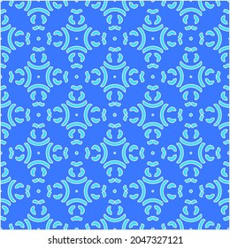 Geometric vector pattern with Aquamarine and blue colors. abstract ornament for wallpapers and backgrounds.