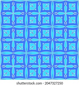Geometric vector pattern with Aquamarine and blue colors. abstract ornament for wallpapers and backgrounds.