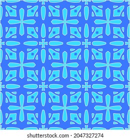 Geometric vector pattern with Aquamarine and blue colors. abstract ornament for wallpapers and backgrounds.