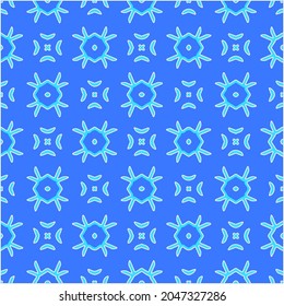 Geometric vector pattern with Aquamarine and blue colors. abstract ornament for wallpapers and backgrounds.