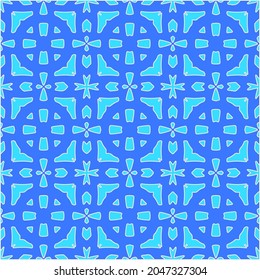 Patrón vectorial geométrico con colores Aquamarina y azul. ornamento abstracto para fondos de escritorio y fondo.