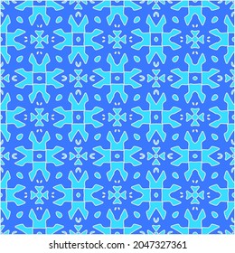 Geometric vector pattern with Aquamarine and blue colors. abstract ornament for wallpapers and backgrounds.