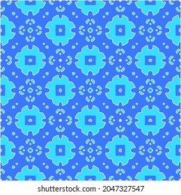 Geometric vector pattern with Aquamarine and blue colors. abstract ornament for wallpapers and backgrounds.