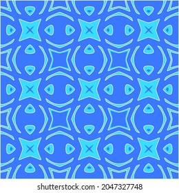 Geometric vector pattern with Aquamarine and blue colors. abstract ornament for wallpapers and backgrounds.