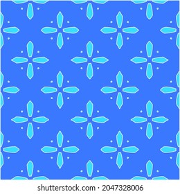Geometric vector pattern with Aquamarine and blue colors. abstract ornament for wallpapers and backgrounds.