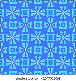 Geometric vector pattern with Aquamarine and blue colors. abstract ornament for wallpapers and backgrounds.