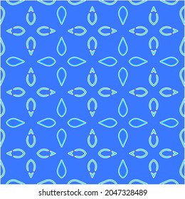 Geometrisches Vektormuster mit Aquamarine und blauen Farben. abstrakter Ornament für Wallpaper und Hintergründe.