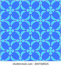 Geometric vector pattern with Aquamarine and blue colors. abstract ornament for wallpapers and backgrounds.
