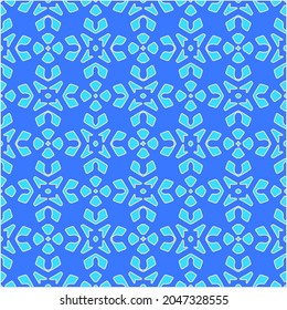 Geometrisches Vektormuster mit Aquamarine und blauen Farben. abstrakter Ornament für Wallpaper und Hintergründe.