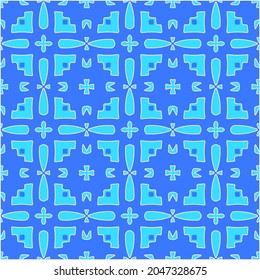 Patrón vectorial geométrico con colores Aquamarina y azul. ornamento abstracto para fondos de escritorio y fondo.