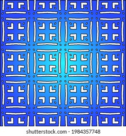 Patrón vectorial geométrico con gradiente azul y azul. decoración sencilla para tapices y fondos.