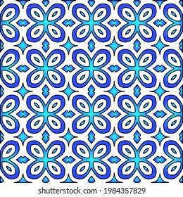 Geometric vector pattern with azure and blue gradient. simple ornament for wallpapers and backgrounds.