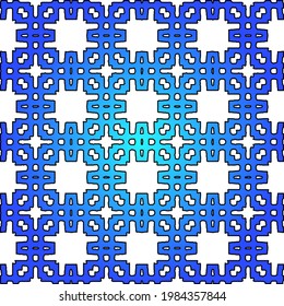 Geometric vector pattern with azure and blue gradient. simple ornament for wallpapers and backgrounds.