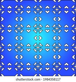Geometric vector pattern with azure and blue gradient. simple ornament for wallpapers and backgrounds.