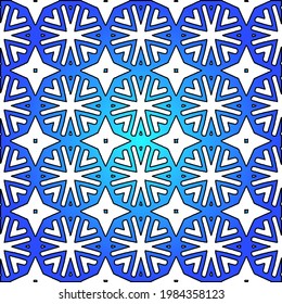 Geometric vector pattern with azure and blue gradient. simple ornament for wallpapers and backgrounds.