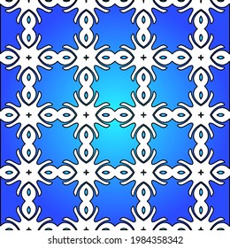 Geometric vector pattern with azure and blue gradient. simple ornament for wallpapers and backgrounds.