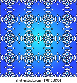 Geometric vector pattern with azure and blue gradient. simple ornament for wallpapers and backgrounds.