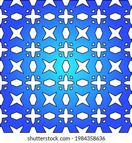 Geometric vector pattern with azure and blue gradient. simple ornament for wallpapers and backgrounds.